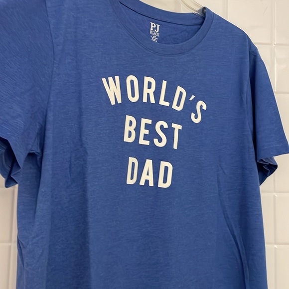 PJ Place, large graphic sleep tee. Blue, rib knit crew neck. Tag-lees label - Picture 8 of 17